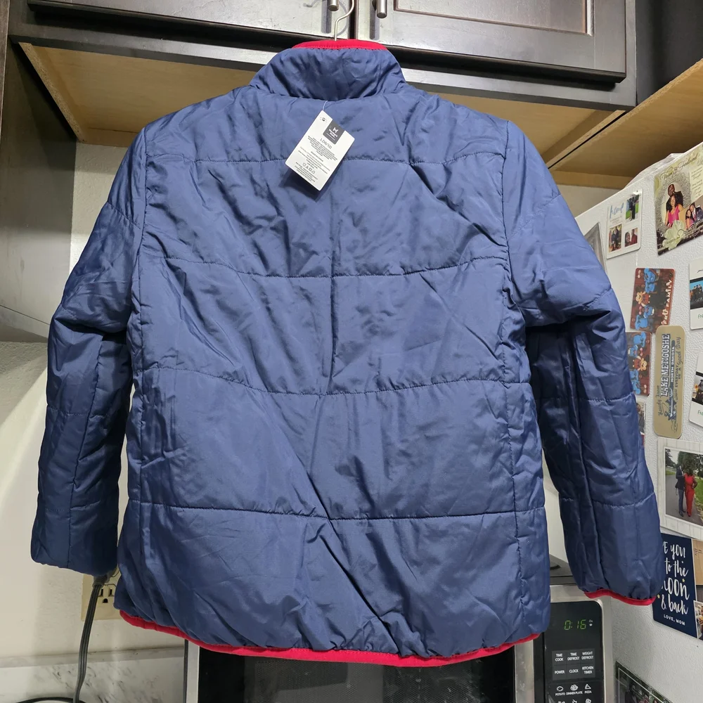 Member Mark Fleece Lines Puffer Reversible Jacket Toddler Boys 10/12